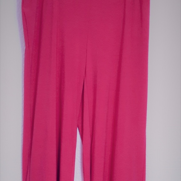 IMAN Fuchsia Palazzo Stretch Sz Large Pant - Picture 7 of 8